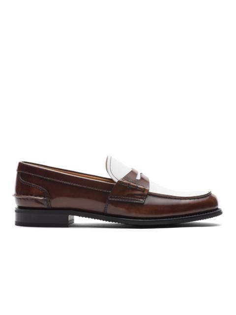Church's Pembrey w5
Fumé Brushed Calfskin Loafer Tabac & white