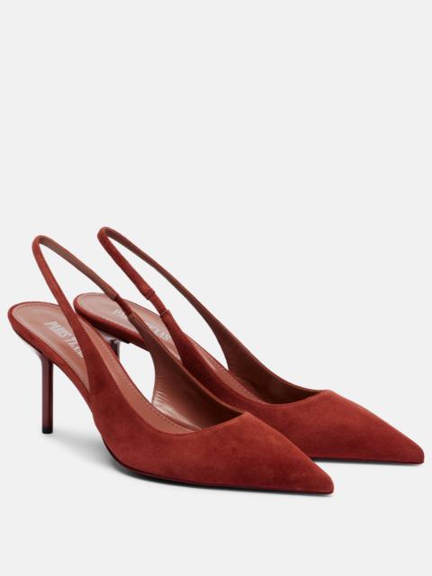 PARIS TEXAS Lidia 70 suede slingback pumps