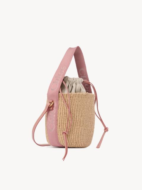 Chloé SMALL WOODY BASKET IN NATURAL FIBERS
