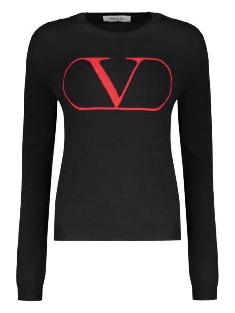 Valentino intarsia-knit logo jumper