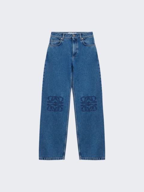 Loewe Anagram Baggy Jeans Blue