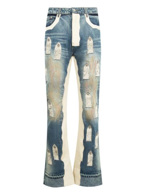 WHO DECIDES WAR Howdy appliqué jeans