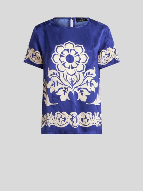 Etro TOP WITH STENCIL FLORAL PRINT