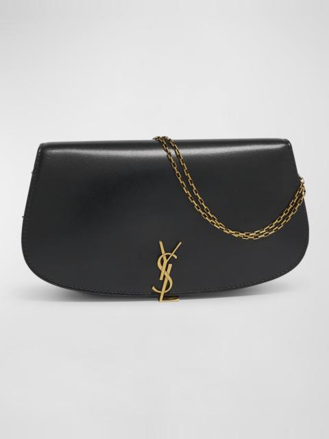 Voltaire YSL Monogram Wallet on Chain in Grained Leather