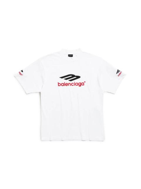 BALENCIAGA 3b Sports Icon T-shirt Medium Fit in White/black