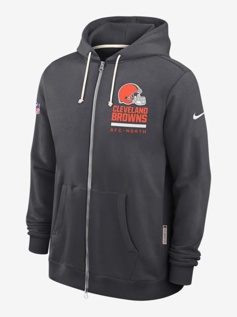 Cleveland Browns Utility Player Sideline Men's Nike Dri-FIT NFL Full-Zip Hoodie