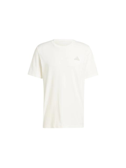 adidas adidas Essentials Single Jersey Embroidered Small Logo T-Shirt Off White
