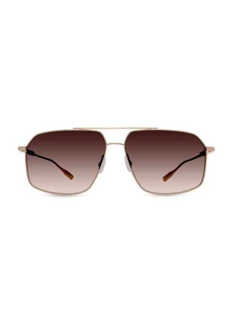 BARTON PERREIRA Women's Renzo 60MM Pilot Sunglasses - Gold Smokey Topaz