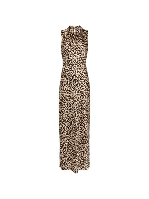 Kura leopard-print maxi dress