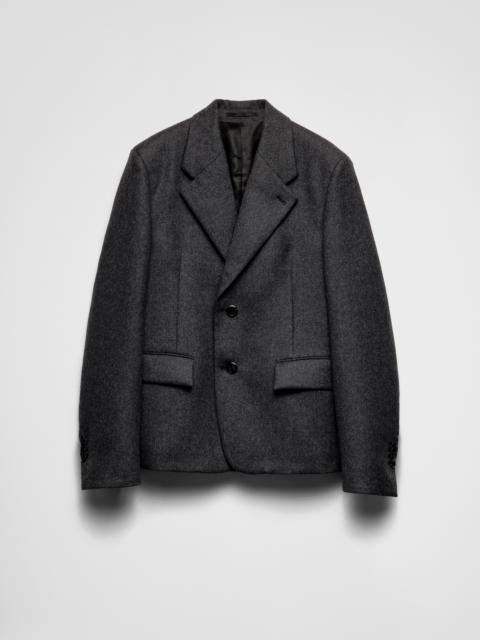 Single-breasted wool jacket