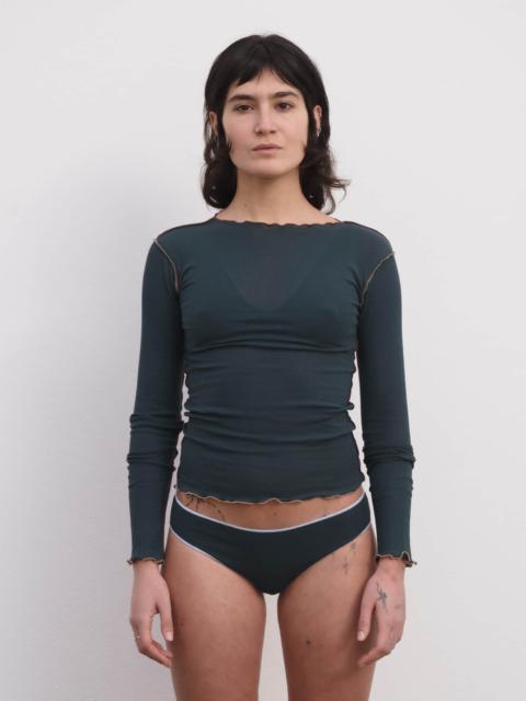 BASERANGE Vein Long Sleeve Tee - Organic Cotton Rib