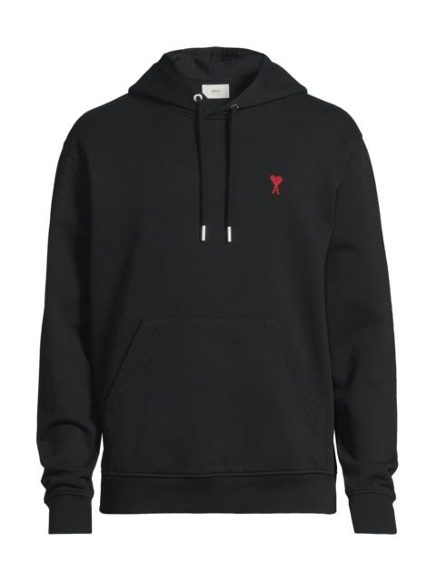 AMI Paris Men's Ami De Coeur Cotton Hoodie - Black