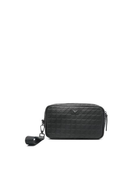 EMPORIO ARMANI debossed-logo clutch bag