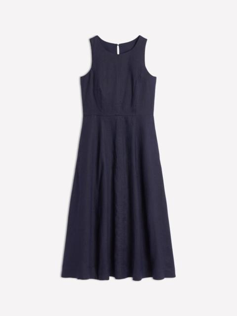 BODEN Carla Linen Midi Dress-Navy