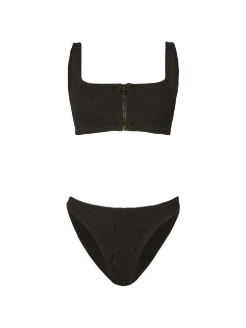 Hunza G Dallas zip-front bikini