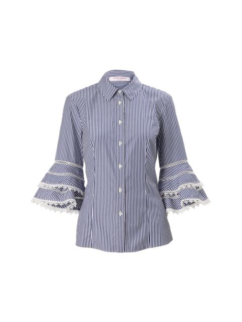CAROLINA HERRERA lace-trim shirt
