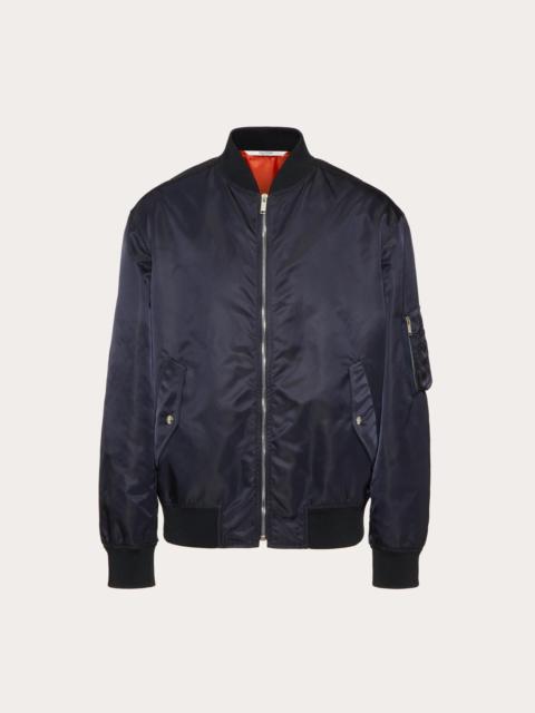 Valentino NYLON BOMBER WITH VALENTINO NEON UNIVERSE PRINT