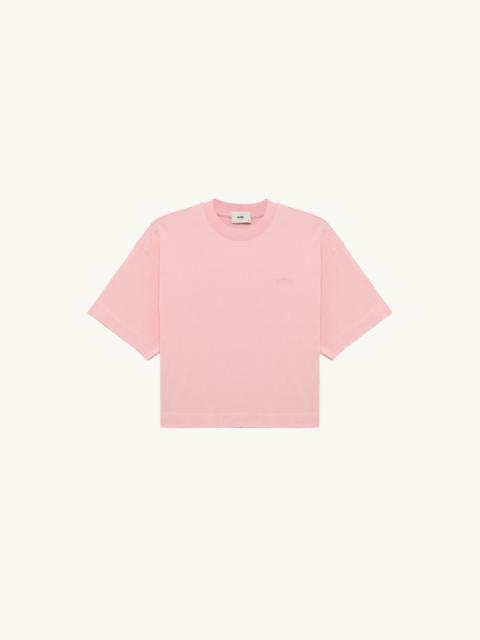AUTRY BOXY T-SHIRT WITH TONAL LOGO FOR WOMAN