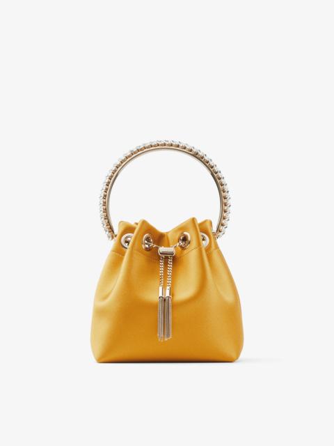 JIMMY CHOO Bon Bon
Sunflower Satin Bag with Crystal Handle