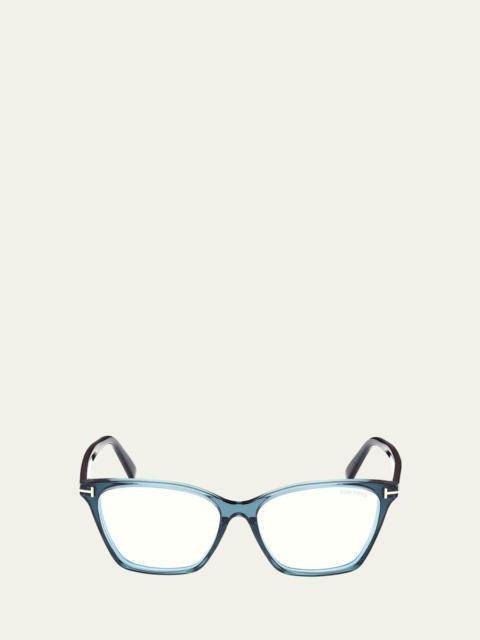 TOM FORD Blue Blocking Acetate Cat-Eye Glasses