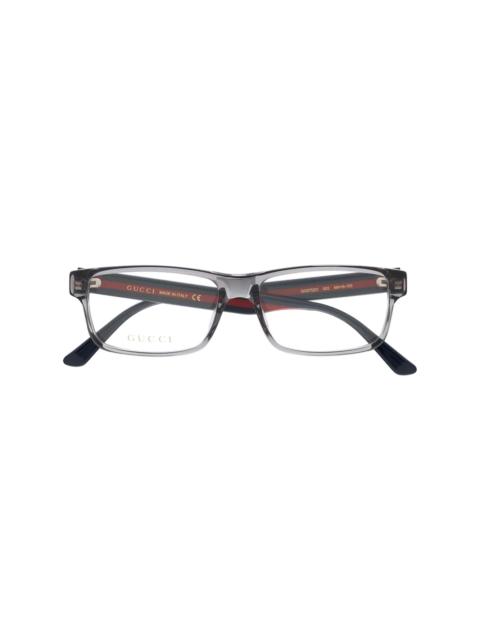 GUCCI Web detail rectangular-frame glasses