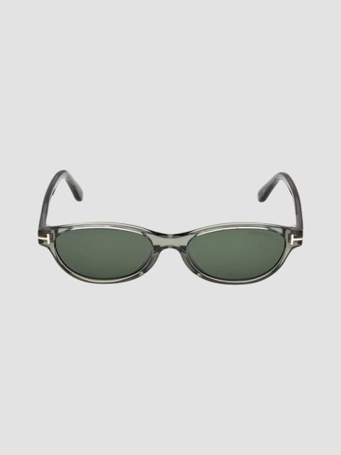 TOM FORD Women's Chloe 52MM Oval Sunglasses - Shiny Transparent