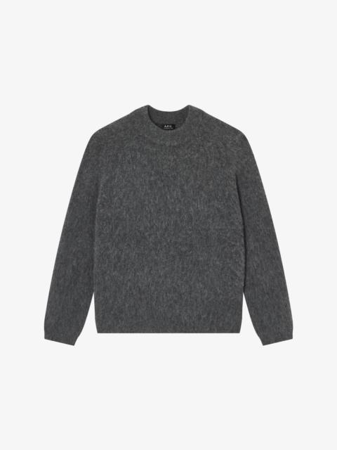 A.P.C. DYLAN SWEATER - LOOSE-FIT CHARCOAL GRAY SWEATER