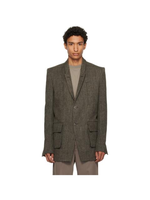 Rick Owens Gray Tower Customs Blazer