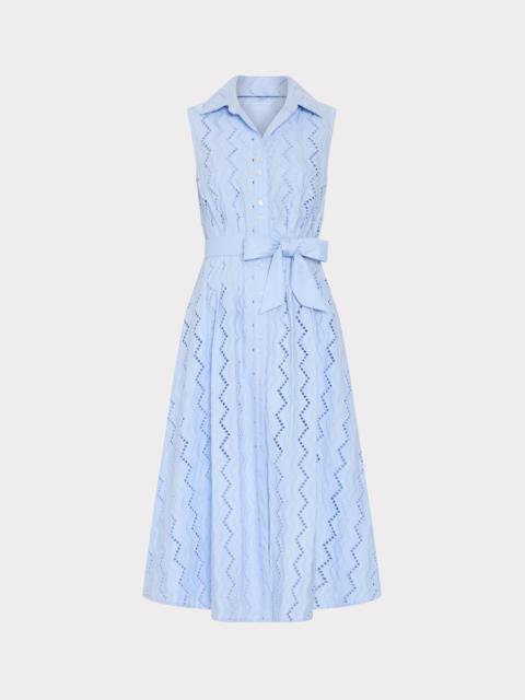 MILLY Leya Eyelet Midi Dress