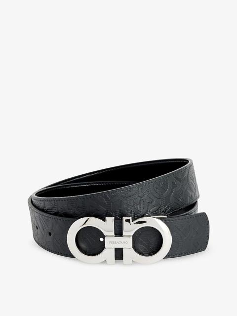 FERRAGAMO Brand-plaque leather belt