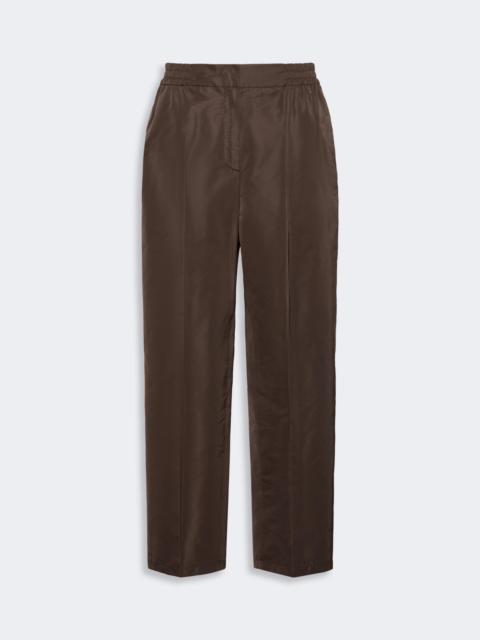 Max Mara BOHEME Silk-blend radzimir trousers - DARK BROWN