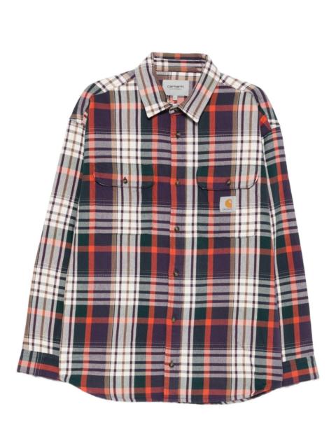 Carhartt check-pattern long-sleeved shirt