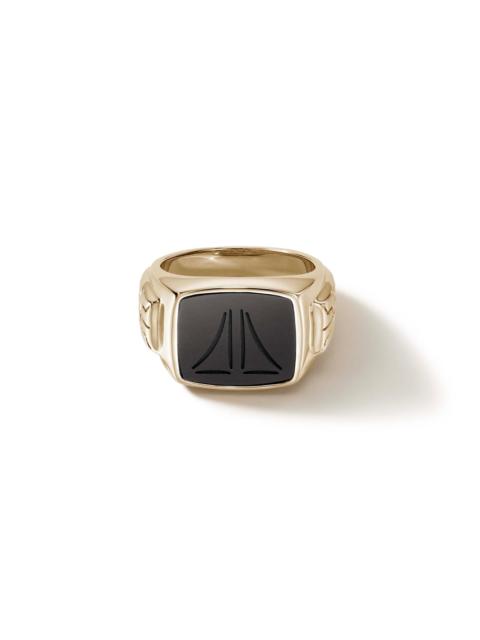 JOHN HARDY Carved Signet Ring, Gold