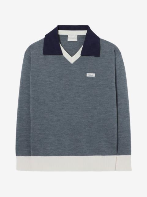 Claudie Pierlot logo-patch V-neck sweater