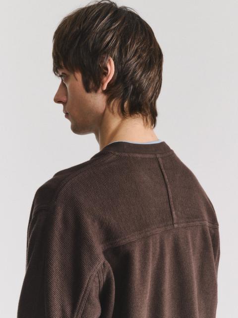 CASEY/CASEY WORKWEAR SWEATSHIRT - WEAVY JERSEY - DARK BROWN