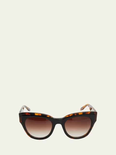 BARTON PERREIRA Lioness Havana Acetate Cat-Eye Sunglasses