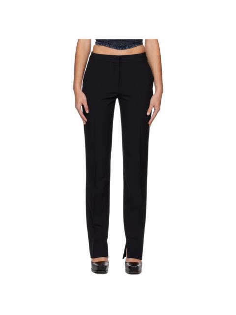 Black Straight-Leg Trousers