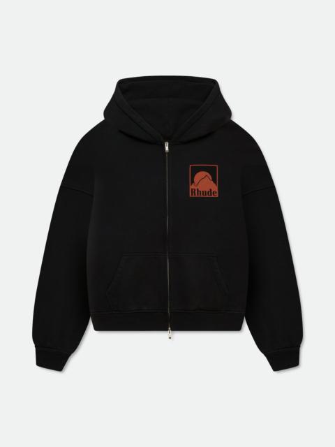 Rhude MOONLIGHT BADGE FULL-ZIP HOODIE