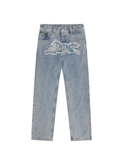 ICECREAM APPLIQUE RUNNING DOG DOUBLE SCOOP DENIM PANTS