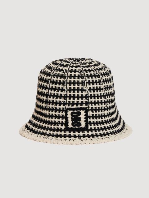 Sandro CROCHET-KNIT BUCKET HAT