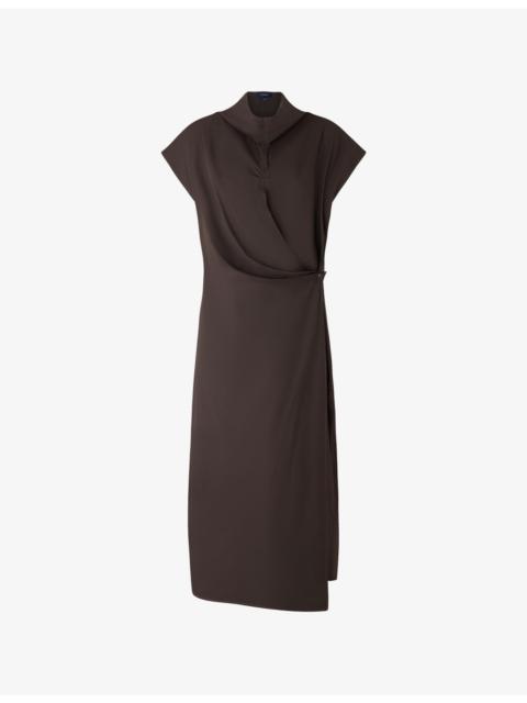 soeur Foggia Wrap-Front Cotton-Poplin Midi Dress