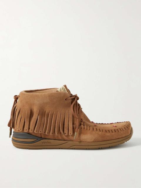 FBT Shaman-Folk Fringed Beaded Suede Boots