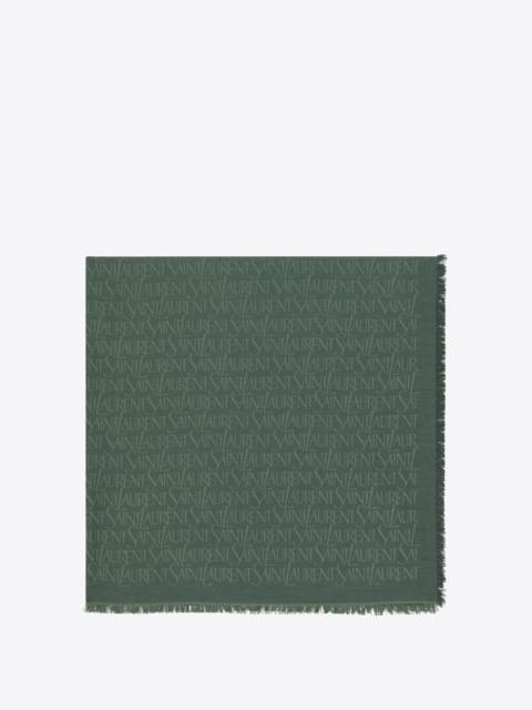SAINT LAURENT saint laurent large square scarf in silk and wool jacquard
