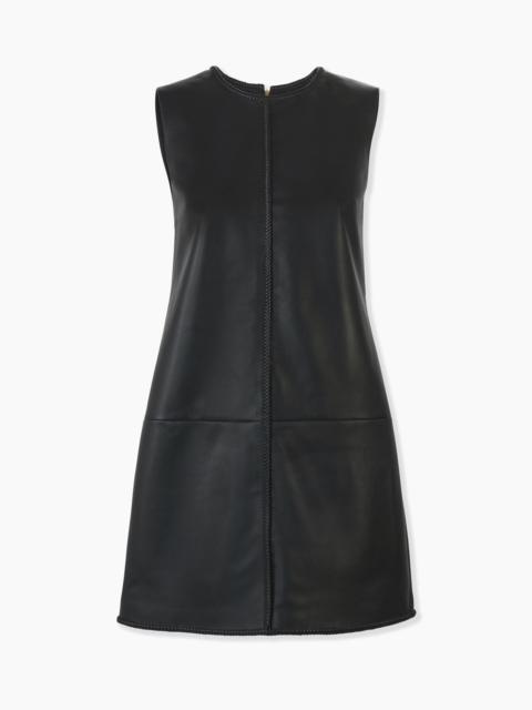 CAROLINA HERRERA Sleeveless Leather Mini Dress