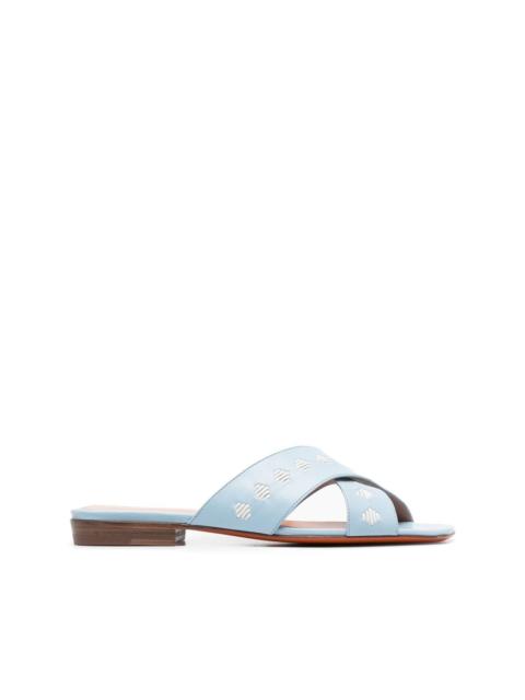 Santoni crossover straps sandals