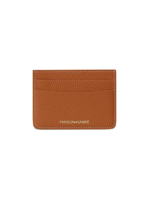 MAISON de SABRÉ Women's Leather Card Holder - Pecan Brown