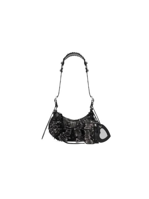 Women's Le Cagole Xs Shoulder Bag With Safety Pins  in Black