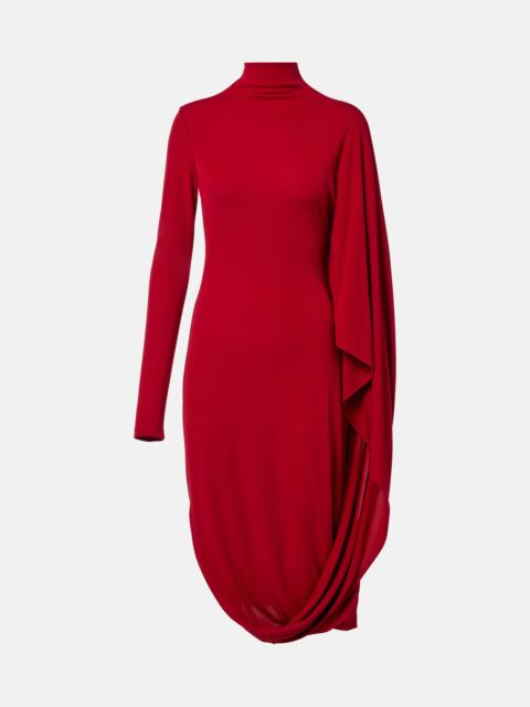 Stella McCartney Caped crêpe jersey minidress