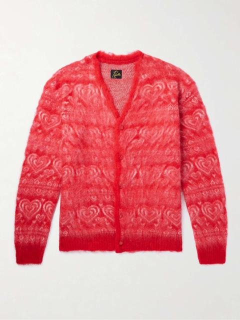NEEDLES Intarsia Mohair-Blend Cardigan