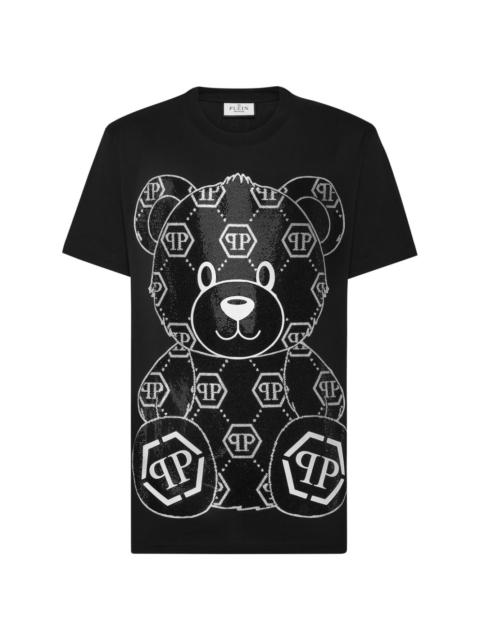PHILIPP PLEIN Teddy Bear-appliqué cotton shirt